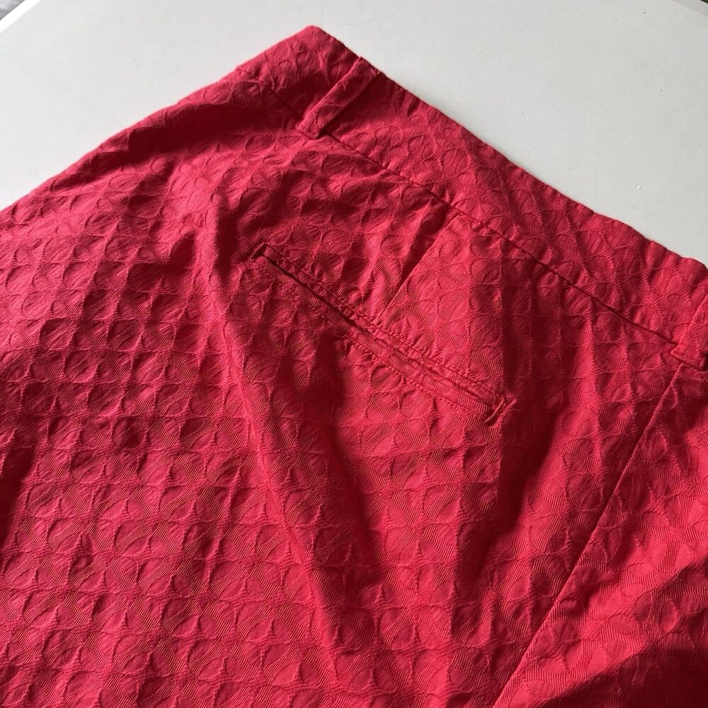 Womens Crown & Ivy Shelby Watermelon Red Eyelet Scalloped Hem Stretch Shorts 22W - Picture 16 of 16